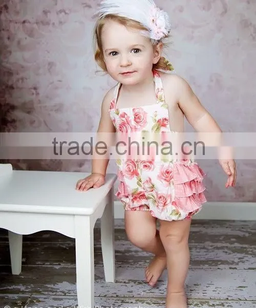 2015 Hot Sale Gingham Seersucker Ruffle Shirt for USA Children Blouses photo-4