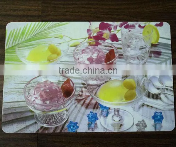 Nice Custom Printing Kithen Food Meal Clear Plastic PP Placemat,custom Placemat photo-2