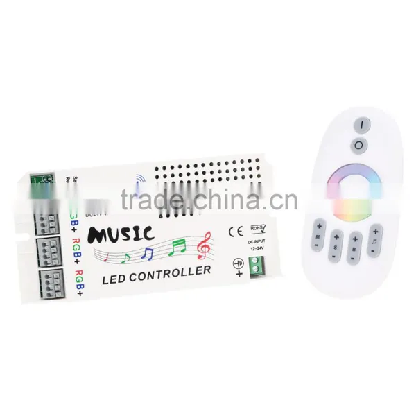 Wireless RF 2.4G DC 12V-24V Music Remote Controller For RGB Led Strip Light 5050 3528 Led Control Music Conductor