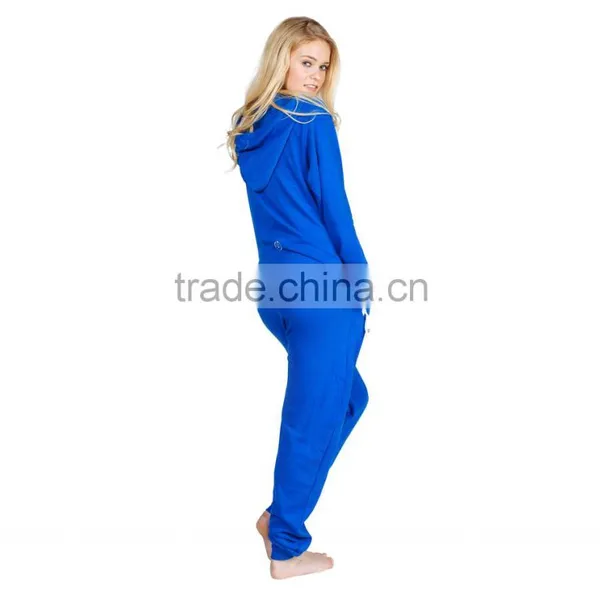 New Fashion Unisex Long Sleeve Nordic Hooded Polar Fleece Onesie With Slipper Closure photo-2
