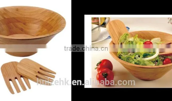 Bamboo Salad Bowls Set photo-5