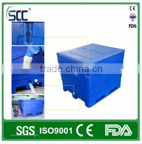 1000L Size Large Plastic Tubs, Insulated Rotomold Fish Bins, Fish Container Storage photo-4