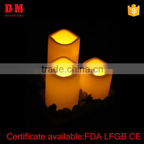 Plastic Wholesale Flameless Candle Set of 3 With Base photo-2