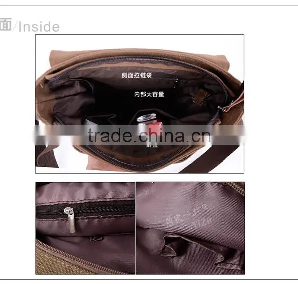 Cool Canvas Men Messenger Bags, Canvas Shoulder Bag Popular Design Color photo-4