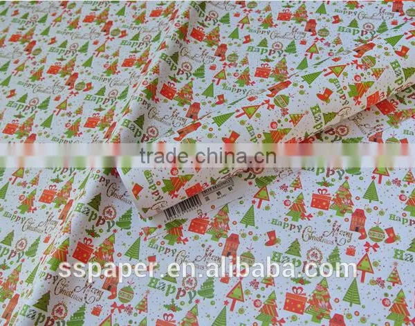Hot Sell Christmas Design Paper New Designs 60g Gift Wrapping Paper Sheet Custom Packaging photo-3