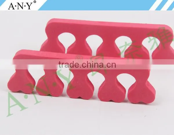 Professional Nail Art Tool Red Sponge Toe Separator Heart Shape photo-3