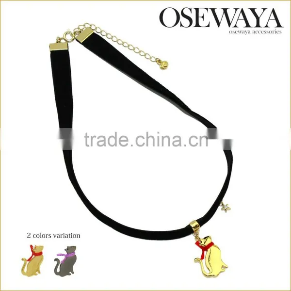 Fast Moving Fashion Necklace Girlish Cat Charm Choker Osewaya