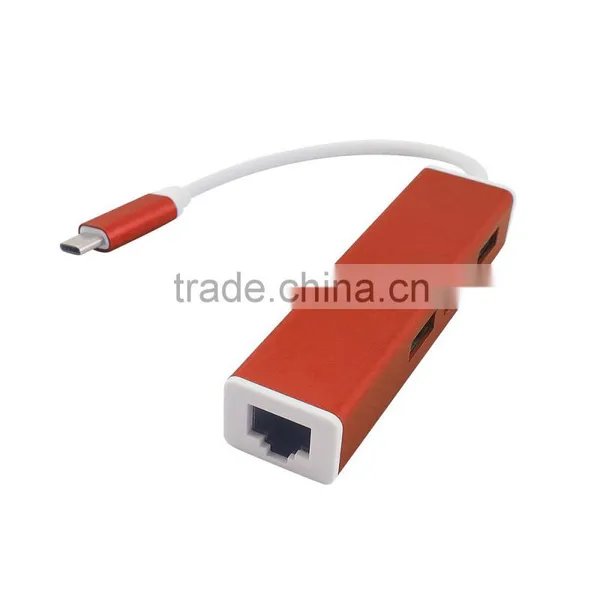 Wholesale Ultra-thin Reversible 3.1 Type c to 3ports 2.0 Usb Hub