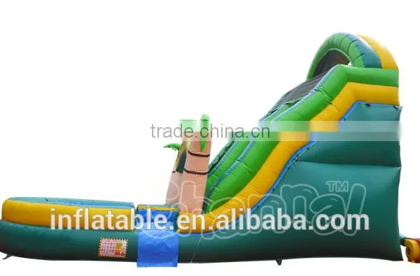 Inflatable Palm Tree Water Slide, Inflatable Water Slide Pool, Tropical Water Slide photo-3