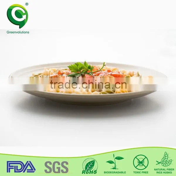 Kitchen Rice Husk Fiber Round Plate photo-5