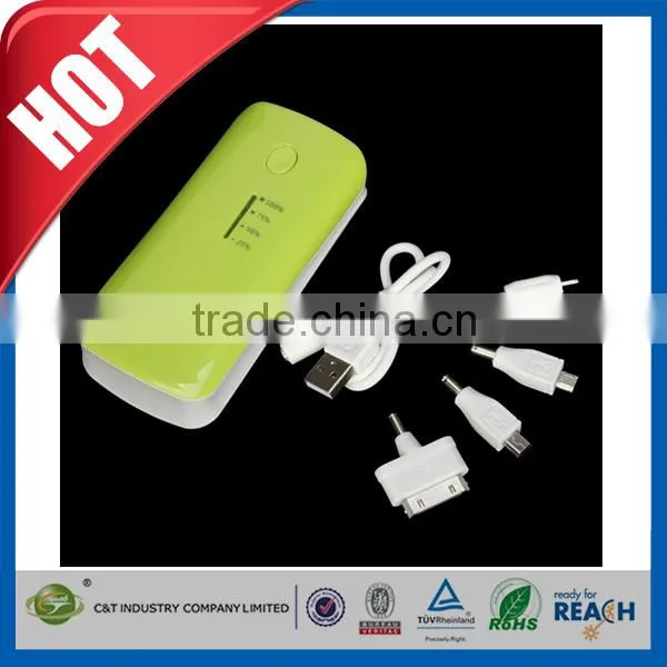 C&T High Portable Power Bank 5600mAh W/ 4 x Charging Adapters + Lighting for iphone 5s