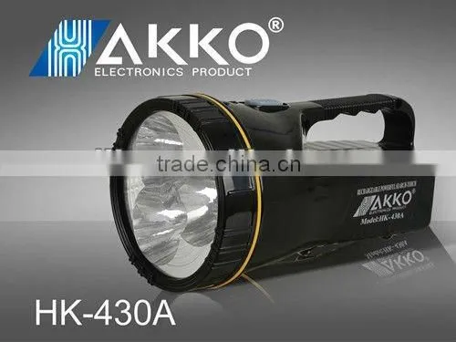 AKKO Long Time Lighting Black Rechargeable Led Flashlight Torch
