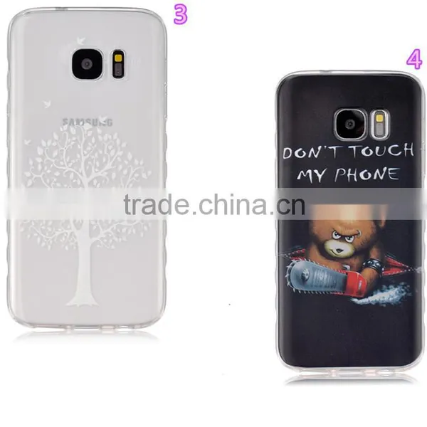 Painted Colored TPU Cover for Samsung Galaxy S7 Edge S7 Flowers Colorful Soft Tpu Case photo-4