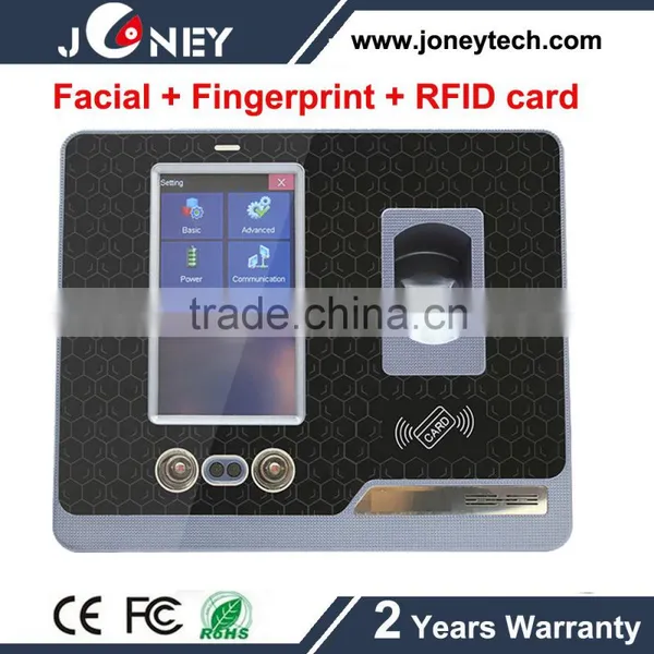 Touch screen wifi Facial time recording system