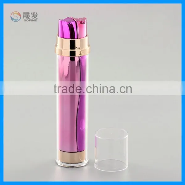 Luxury Cosmetic Double Tube Lotion Pump Bottle photo-2