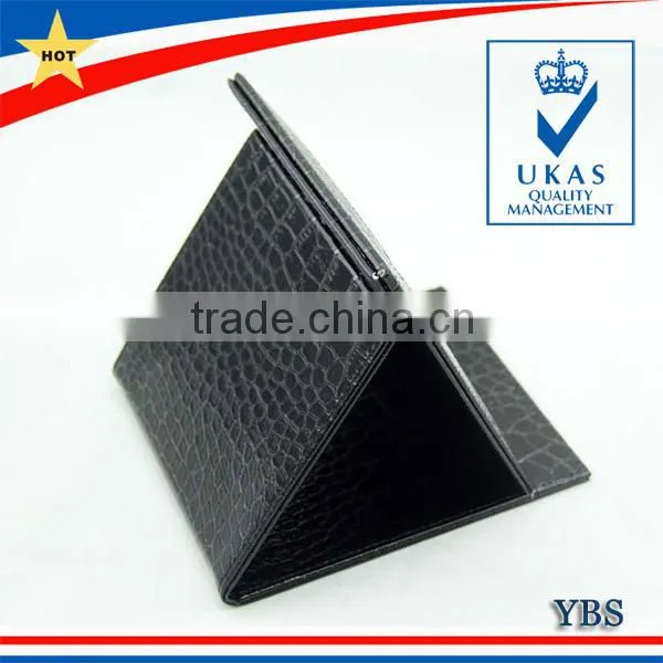 Croco Leather Folding Makeup Mirror photo-3
