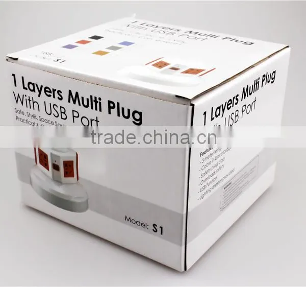 ME-S1 One Layer Vertical Rotary Floor Socket of Universal Socket Outlet With Switched Socket and 1 Meter Power Line photo-5