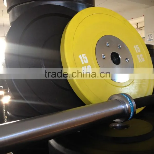 Top Quality Competition Bumper Plates/yellow Olympic Bumper Plates 15KG photo-3