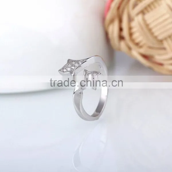 925 Steriling Silver Open Ended Hug Hands Shaped Ring for Lovers and Couples photo-3