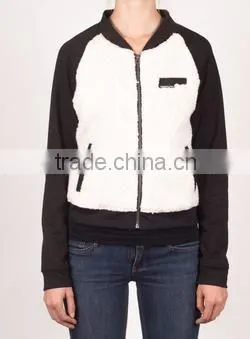 Varsity Jacket With White Leather Front