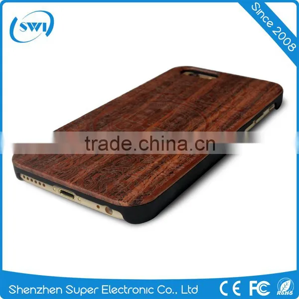 Luxury Hard Wooden Laser Logo Protective Phone Case Cover For Apple IPhone 6 6s Plus photo-5