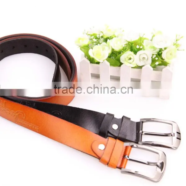 Fashion Embossed Cowhide Leather Belt for Man /the Belt With the Pin Buckle