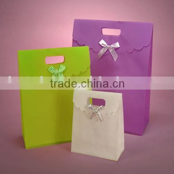 Solid Color Plastic Tab Top Box Bags