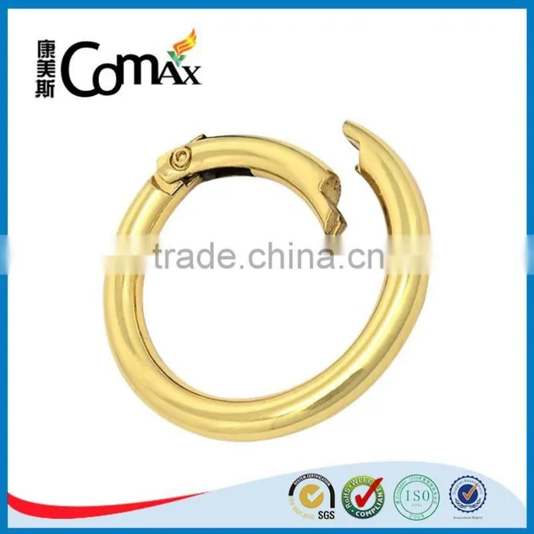 Metal Accessories For Handbag Circle Gold Metal Spring Buckle photo-6