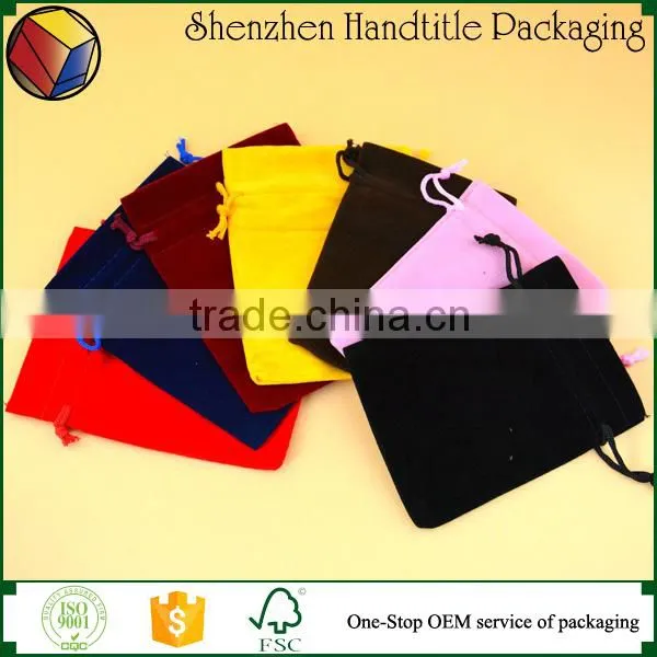Screen Printing Velvet Pouch Logo Jewelry Pouch With Logo Gold Foil Stamping photo-4
