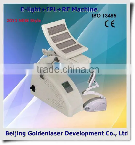 Improve Flexibility 2013 Exporter Beauty Salon Equipment Diode Laser E-light+IPL+RF Machine 2013 Needle Epilator 530-1200nm