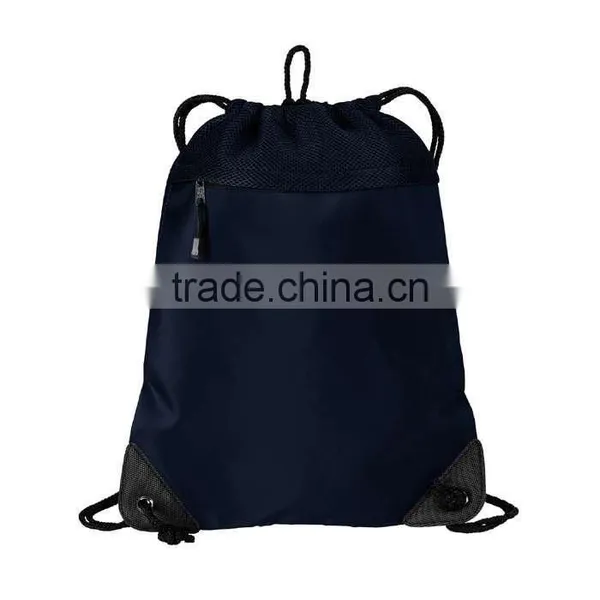 Polyester Microfiber Pack With Mesh Trim Drawstring Bag photo-4