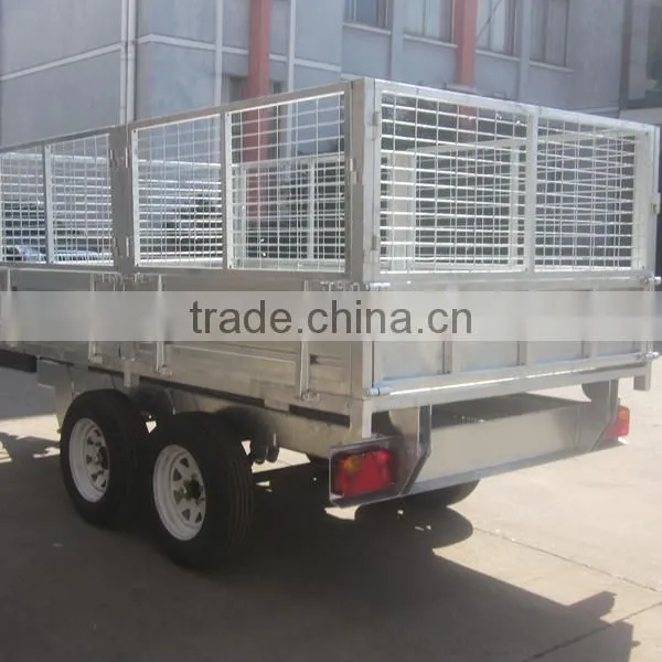 Hot Dipped Galvanized Hydraulic Tipper Box Trailer With 600mm Cage photo-3