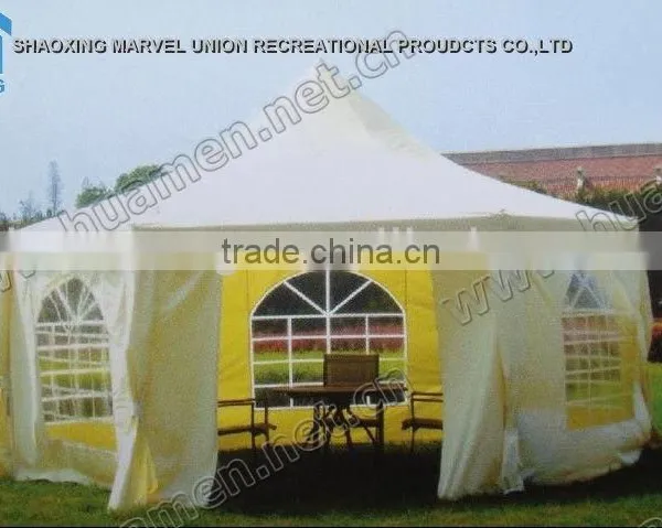 Hexagonal Green Polyester Garden Gazebo With Mosquito Net photo-5