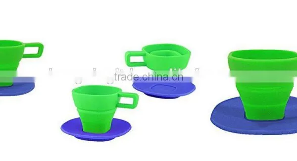 Silicone Espresso Collapsible Cup and Saucer photo-2