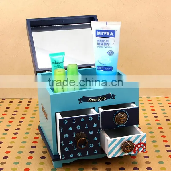N165 Nice Blue Drawer Jewelry Storage Box photo-2