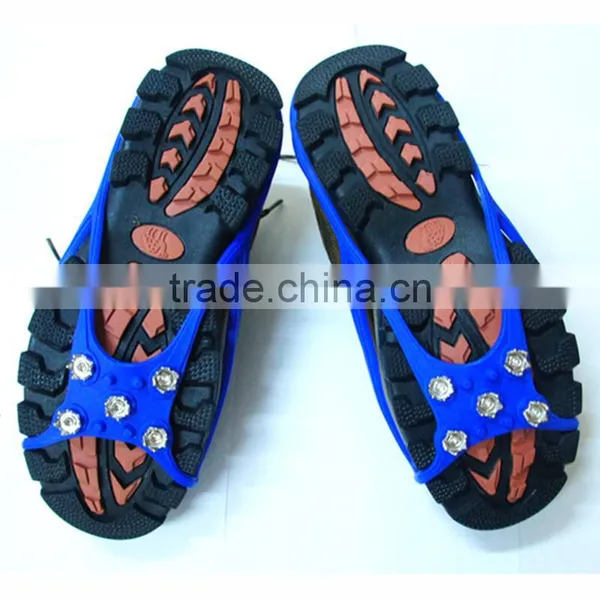 Outdoor Round 5 Teeth Silicone Crampons Antiskid Shoe Covers/ Crampons for Snow and Ice to Prevent Skating photo-3