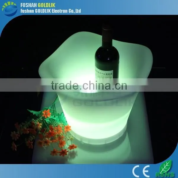 PE Plastic 16 Color Changing Rechargeable Bar LED Ice Bucket For Beer photo-3