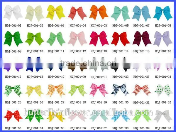 Cute Kids Hair Accessories Green Cheer Bow/hair Clips for Girls photo-6