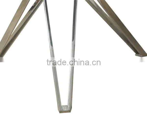 KD Package Stainless Steel Metal Base Glass Top Coffee Table photo-5