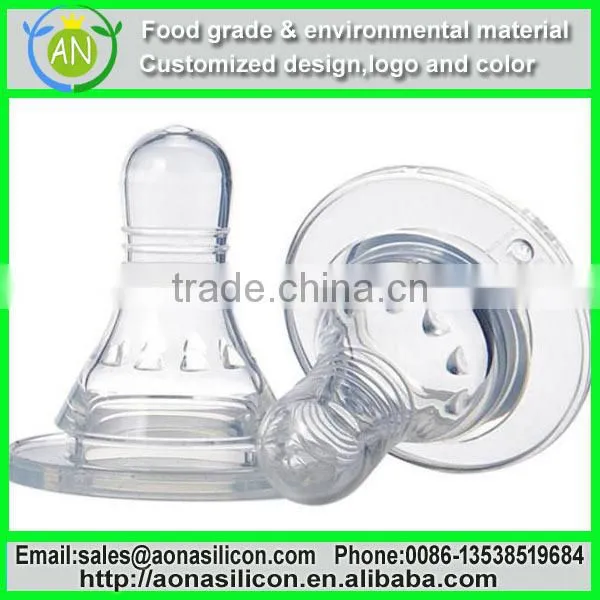 Realistic Transparent Molding Silicone Baby Nipple For Feeding Baby photo-3