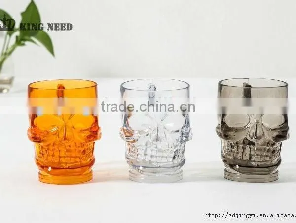 New Style Wholesale 550ml LED Acrylic Drinkware Skull Plastic Cup Mug Halloween Decorations photo-5