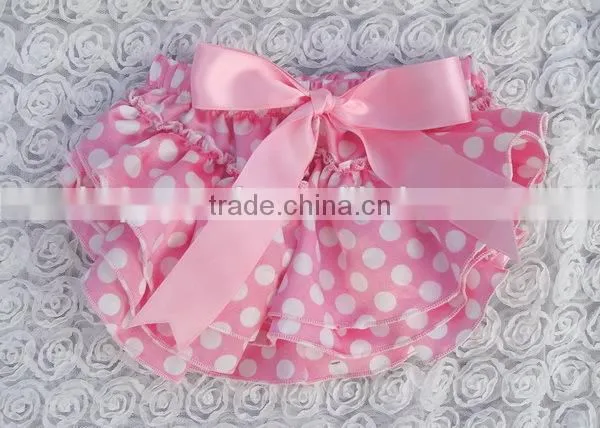 Polk Dots Baby Underwear Wholesale Knit Ruffle Diaper Cover Infant Bloomers photo-5