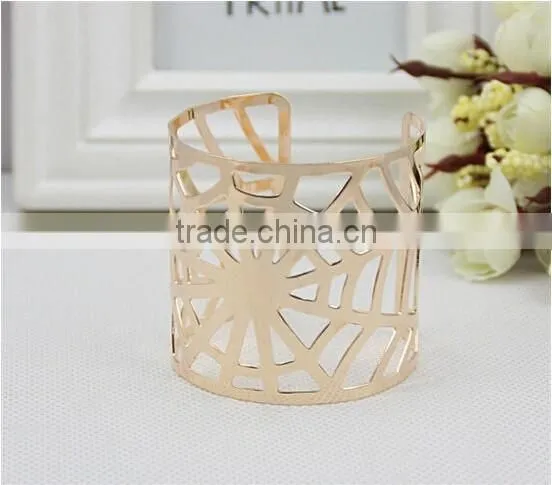 Fashion Cobweb Hollow Golden Bangles Adjustable for Women Designs photo-2