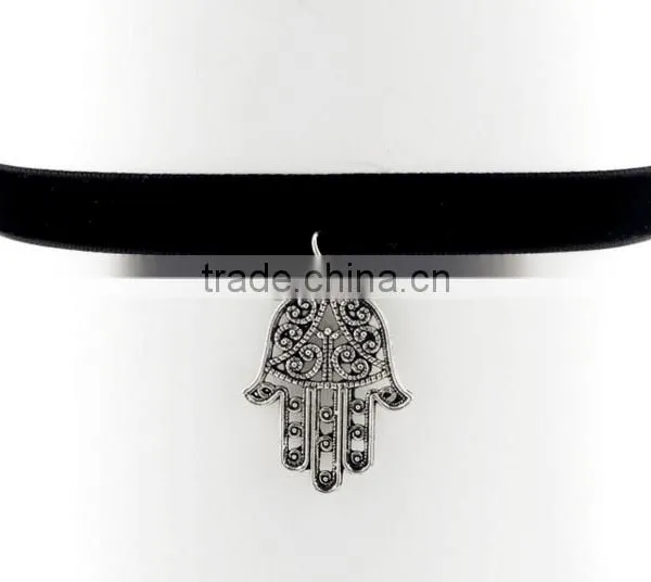 Vintage Twist Charm Velvet Necklace Diy Black Choker Velvet Necklace for Her Love Gifts 2016 photo-2