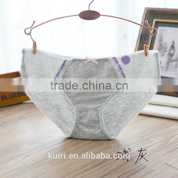 Women New Cotton Underwear Candy Pure Color Wholesale Bowknot Pure Cotton Briefs Panty photo-5