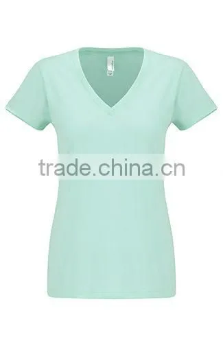 Next Level Apparel Women's Sueded S/S V-Neck Tee - Made From 60% Combed Ring-spun Cotton and 40% Polyester Jersey. photo-4