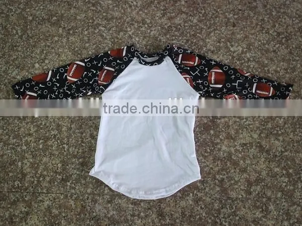 Hot Sale Raglan Baby Girl Sports Shirt Fall Icing Sleeve Game Shirt Boutique Children Girl Football Shirt photo-3