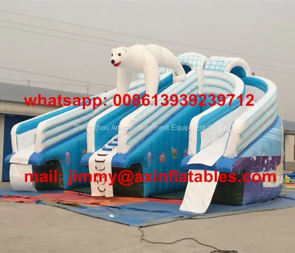 Factory Price Commercial Inflatable Water Park Equipments, Inflatable Bear Water Slide For Sale photo-2