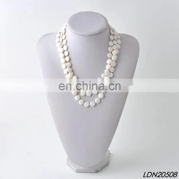 Multi Layer Ivory Shell Necklace Fashion Statement Necklace photo-2
