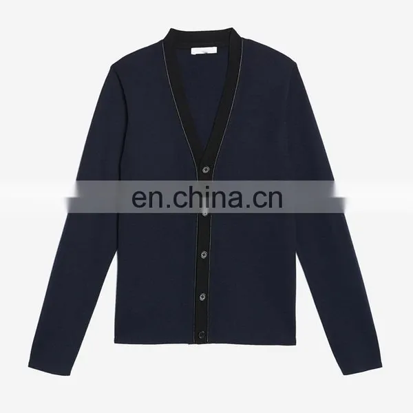 Fashion Winter Solid Color Cardigan Men Woolen Sweater Design Of Hot Selling Christmas Sweaters photo-6